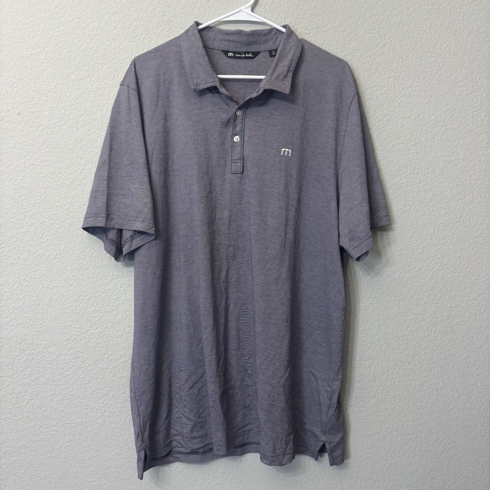 Travis Mathew Purple Zinna Golf Polo Shirt Men's Size XXL 2XL Pima Cotton SS